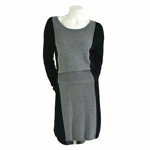 LOFT color block wool sweater dress